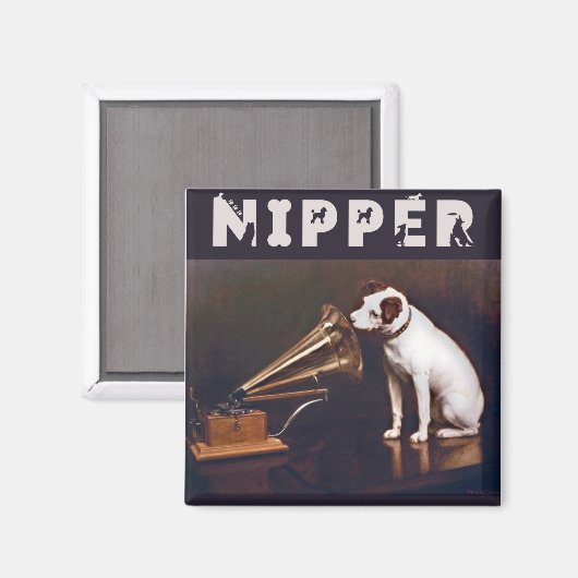 Sein Meister spricht den Hund Magnet (Vorderseite/Rückseite)