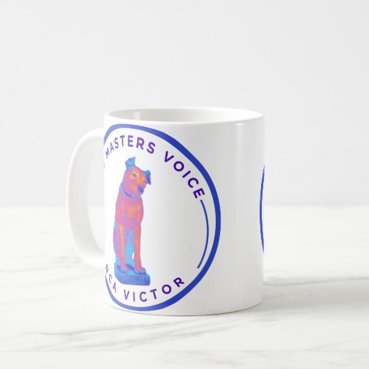 Sein Meister spricht Retro Kaffeetasse (Vorderseite Links)