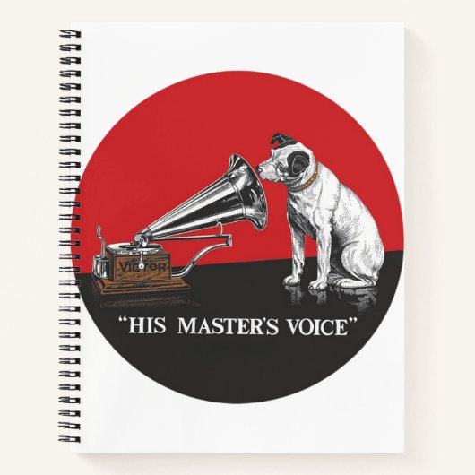 Sein Meister spricht rot und Vintag Notizblock (Vorderseite)