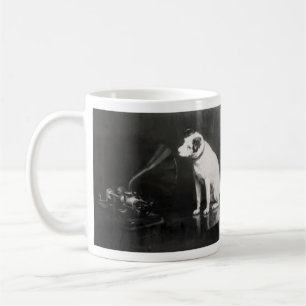 Sein Meister spricht Vintag Schwarz und Weiß Kaffeetasse