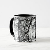 Sein Meister Voice Floral Nipper Tasse (Vorderseite Links)