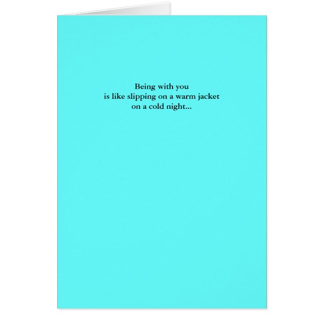 Sein mit Ihnen ist wie das Gleiten auf einem (Vorne)