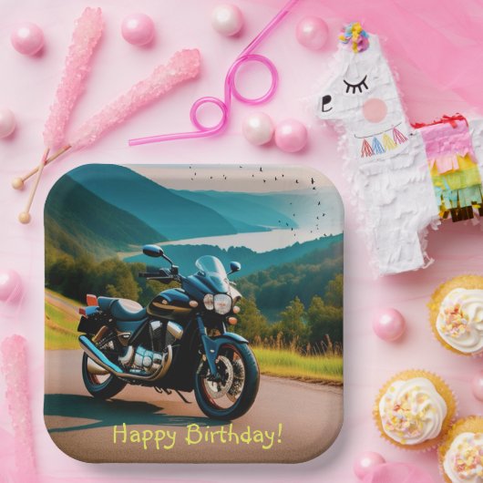 Sein Motorrad Pappteller (Party)