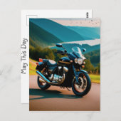Sein Motorrad Postkarte (Vorne/Hinten)