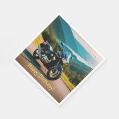 Sein Motorrad Serviette (Ecke)