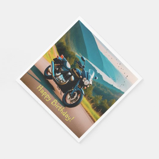 Sein Motorrad Serviette (Ecke)