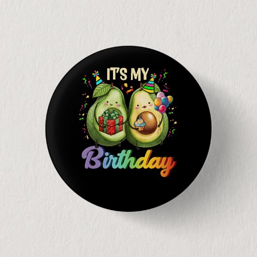 Sein My Birthday Avocado Thema Party Mamacado Coup Button (Vorderseite)