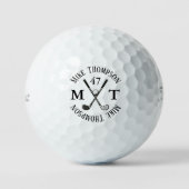 Sein Name, Initialen und Alter Golfball (Vorderseite)