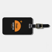 sein Name orange Logo Flugzeug Gepäckanhänger (Vorderseite horizontal)