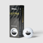 Sein Name Schwarz\Weiß Golfspieler Golfball (Verpackungen)