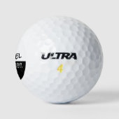 Sein Name Schwarz\Weiß Golfspieler Golfball (Logo)