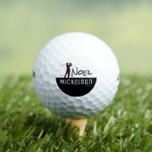 Sein Name Schwarz\Weiß Golfspieler Golfball (Insitu T-Shirt)