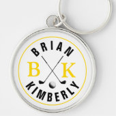 Sein Name und 2-Initials-Mit Monogramm-Markierung Schlüsselanhänger (Vorne)