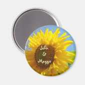 Sein Name und ihr Name Magnet Sonnenblumen (Vorderseite/Rückseite)