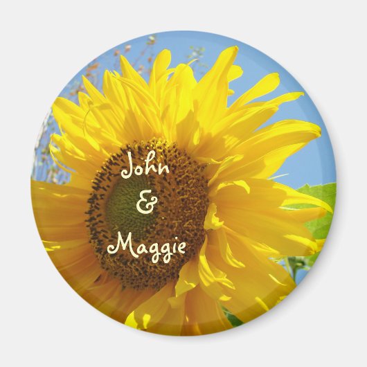 Sein Name und ihr Name Magnet Sonnenblumen (Vorne)
