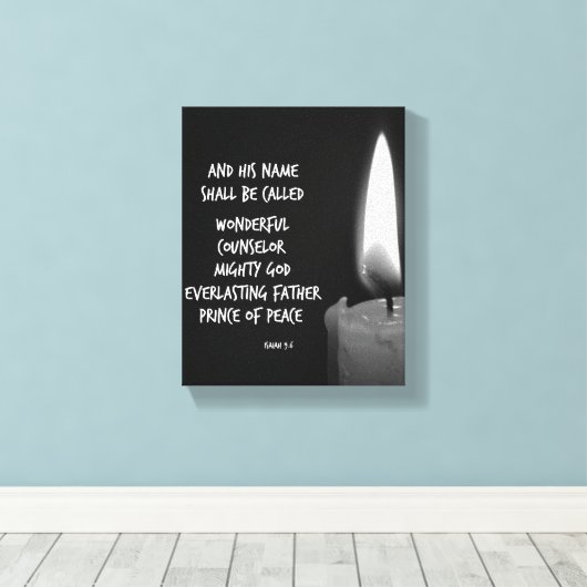 Sein Name wird als wunderbare Bibelverse bezeichne Leinwanddruck (Insitu (Holzboden))
