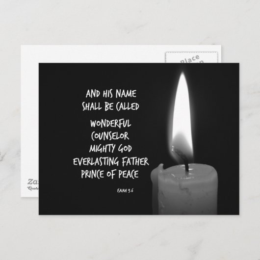 Sein Name wird als wunderbare Bibelverse bezeichne Postkarte (Vorne/Hinten)