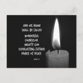 Sein Name wird als wunderbare Bibelverse bezeichne Postkarte (Vorderseite)