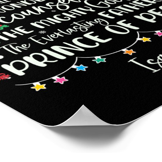 Sein Name wird Isaiah 96 Weihnachtsbaum genannt Poster (Ecke)