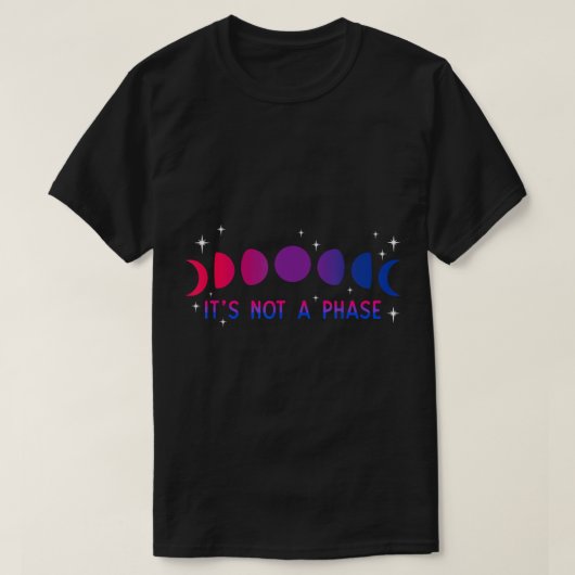 Sein nicht-phasen-bisexueller Mond Bi Pride LGBTQI T-Shirt (Design vorne)