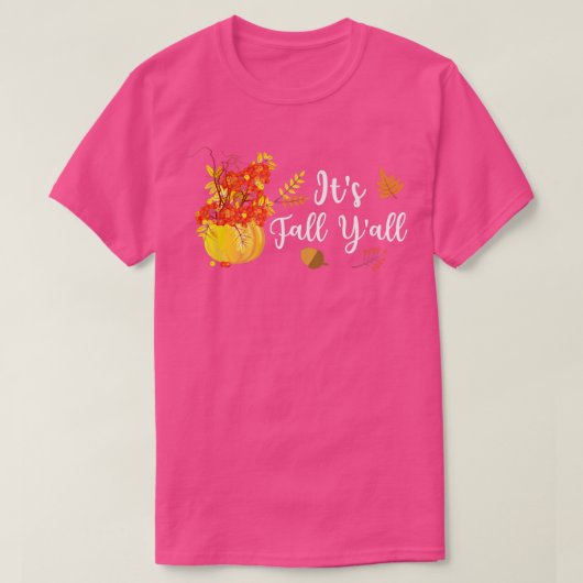 Sein Niedlicher Kürbis im Herbst Verlasse Herbstsa T-Shirt (Design vorne)