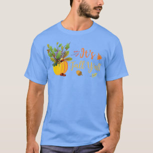 Sein Niedlicher Kürbis im Herbst Verlasse Herbstsa T-Shirt