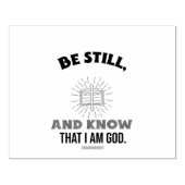 SEIN NOCH UND WEISS, DASS ICH GOTT BIN. GUMMISTEMPEL (Prägung)