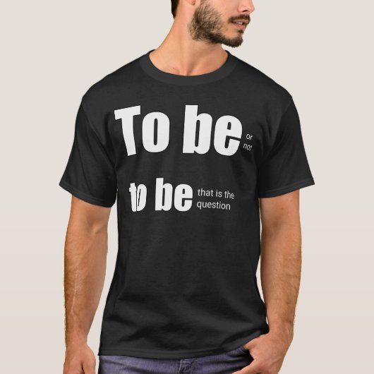Sein oder nicht sein, Hipster-Junge-Zitat Familie T-Shirt (Vorderseite)