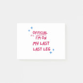 Sein Offizielles Ich an meinem letzten Leine Amput Post-it Klebezettel (Vorderseite)