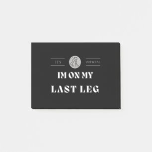 Sein Offizielles Ich auf meinem letzten Leng Amput Post-it Klebezettel