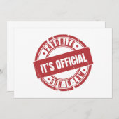 Sein Offizielles Leben im Lieblingssöhne des Recht Einladung (Vorne/Hinten)