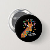 Sein Ok, ein wenig anders Giraffe Autismus Aware Button (Vorne & Hinten)