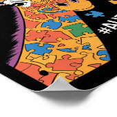 Sein Ok, ein wenig anders Giraffe Autismus Aware Poster (Ecke)