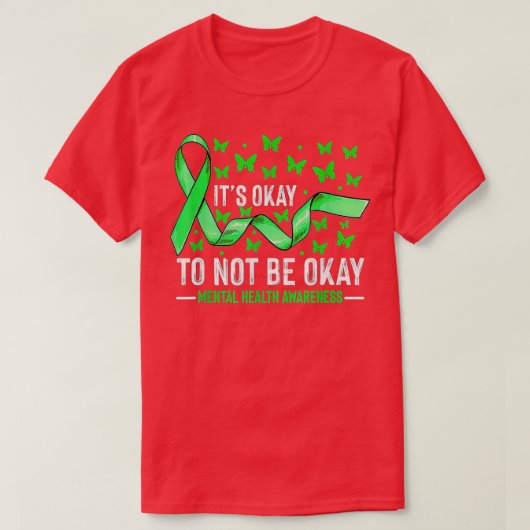 Sein Ok, nicht Ok Mental Health Awareness Butter T-Shirt (Design vorne)