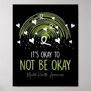 Sein Ok, nicht Ok Mental Health Awareness Green Poster