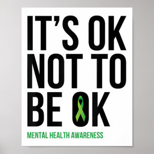 Sein Ok nicht OK - Mental Health Awareness Ribb Poster