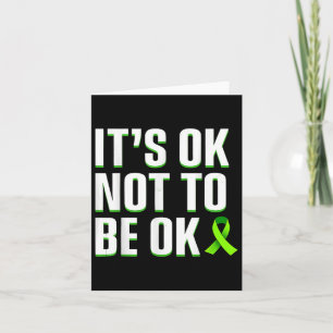 Sein Ok, nicht Ok Mental Health Awareness zu sein Karte