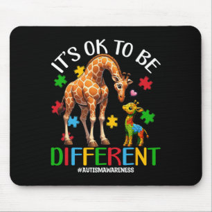 Sein Ok zu sein, andere Autismus Bewusstsein Giraf Mousepad