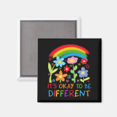 Sein Ok zu sein, anders Autismus Rainbow Boho Neur Magnet (Vorderseite/Rückseite)