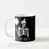 Sein Party Lazy Halloween Kostüm Skeletton Skull Kaffeetasse (Links)