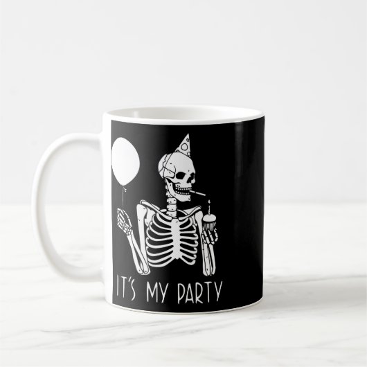 Sein Party Lazy Halloween Kostüm Skeletton Skull Kaffeetasse (Links)