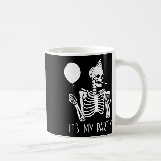 Sein Party Lazy Halloween Kostüm Skeletton Skull Kaffeetasse (Rechts)