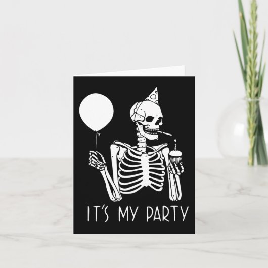 Sein Party Lazy Halloween Kostüm Skeletton Skull Karte (Vorderseite)