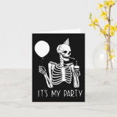 Sein Party Lazy Halloween Kostüm Skeletton Skull Karte (Gelbe Blume)