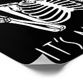 Sein Party Lazy Halloween Kostüm Skeletton Skull Poster (Ecke)