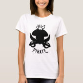 SEIN Piratenschwarzer Kreuzknochen Skull & Sword W T-Shirt (Vorderseite)