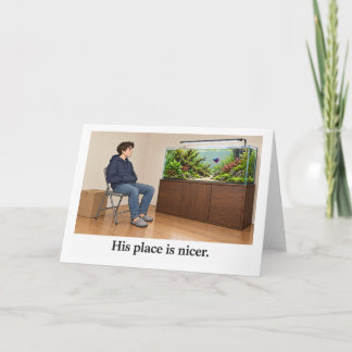 Sein Platz ist schöner Aquarium Pfleger Humor Kart Karte