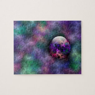 Sein Rätsel mit den hellen Materialien Puzzle