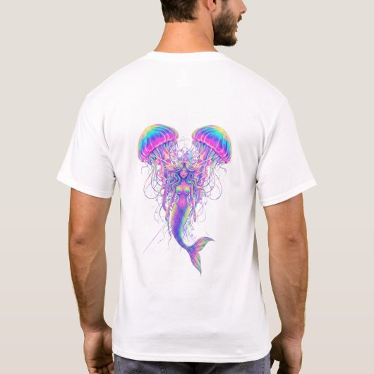 sein Rave-kodiertes T-Shirt (Rückseite)