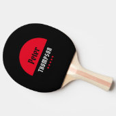 sein rotes Logo Tischtennis Schläger (Seitenansicht)